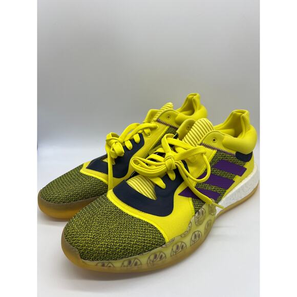 Adidas Marquee Boost Low Yellow/Purple Basketball Men's G27743 Size 15 - Picture 11 of 12